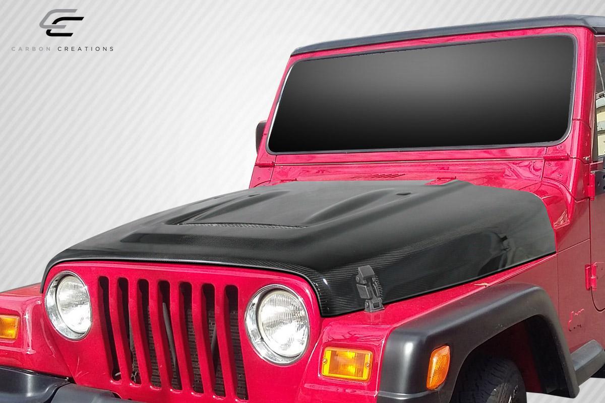 1997-2006 Jeep Wrangler Carbon Creations Heat Reduction Carbon Fiber Hood