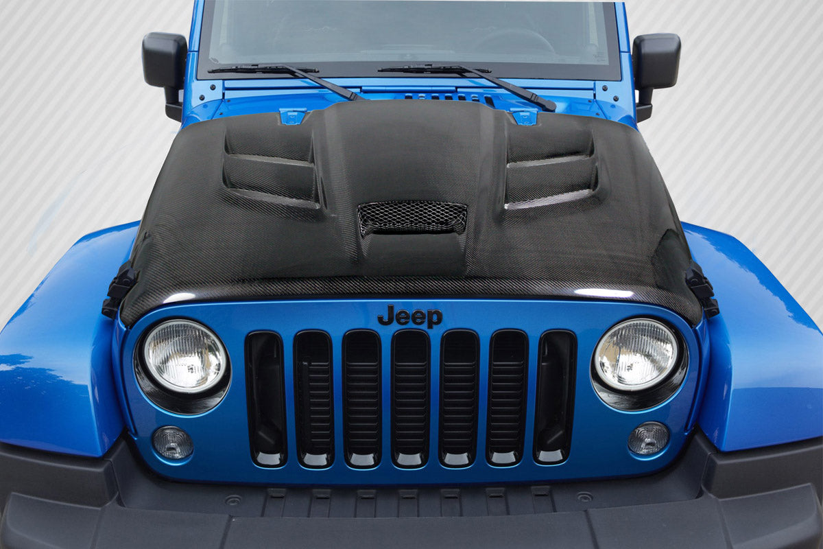 2007-2018 Jeep Wrangler Carbon Creations Viper Look Carbon Fiber Hood