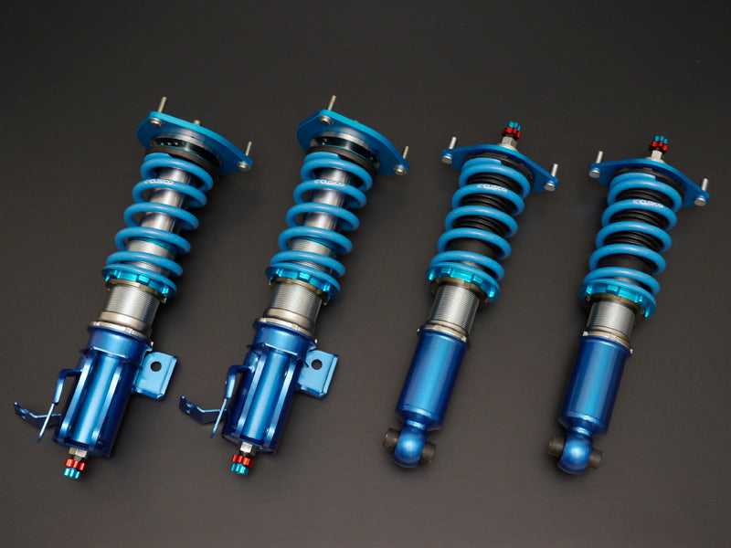 Cusco 2022+ Toyota GR86 and Subaru BRZ Sport TN-S coilovers with 8K front and rear, mono-tube, 24-way adjustable suspension system.