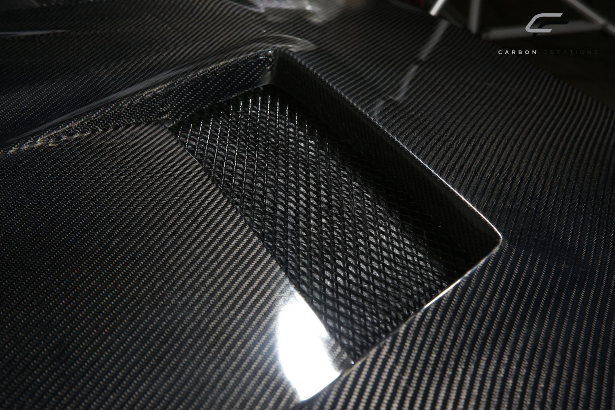 2008-2017 Mitsubishi Lancer Carbon Creations Race Carbon Fiber Hood