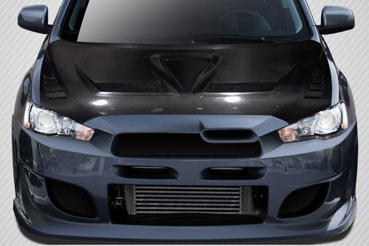 2008-2017 Mitsubishi Lancer Carbon Creations Race Carbon Fiber Hood