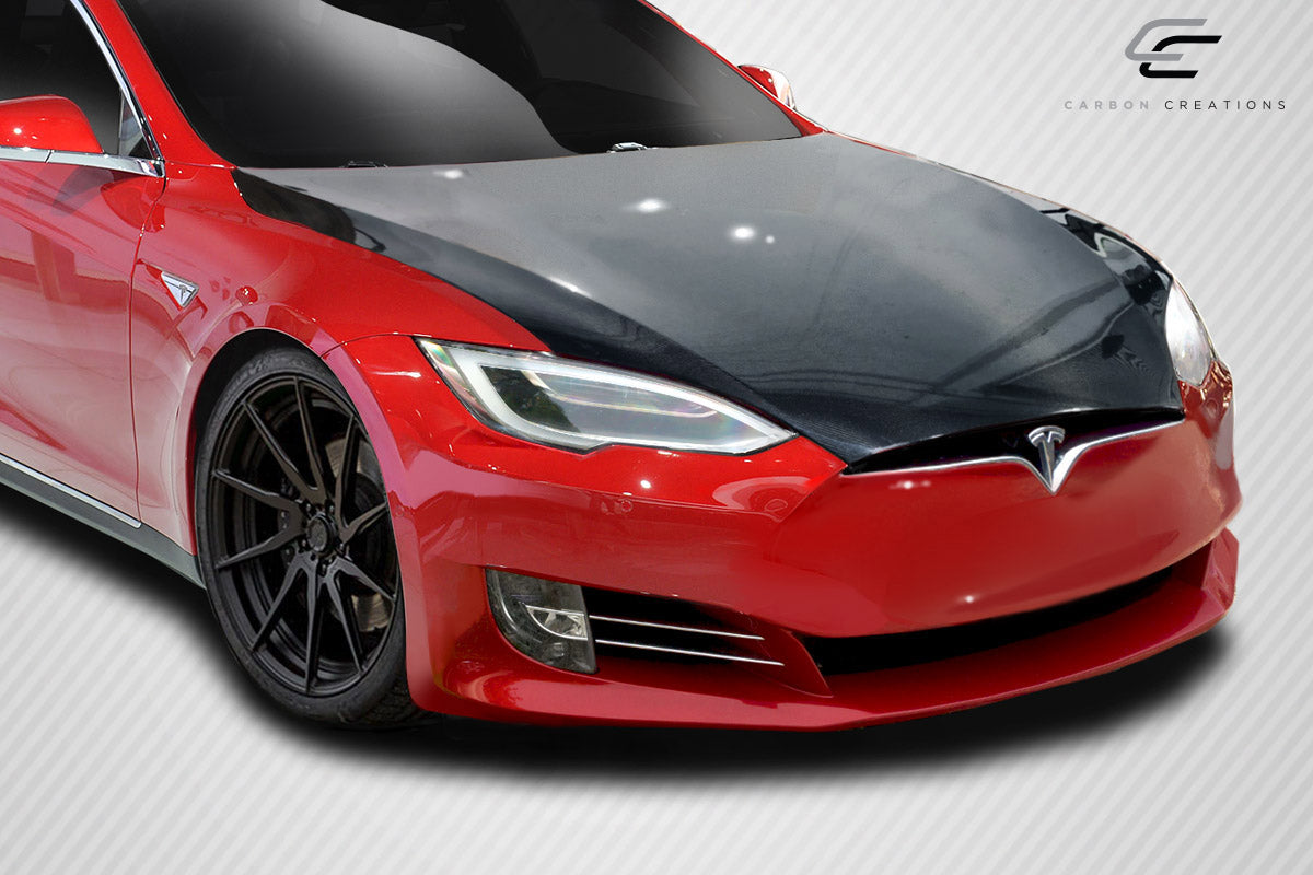 2016.5-2021.5 Tesla Model S Carbon Creations DriTech OEM Look Hood - 1 Piece