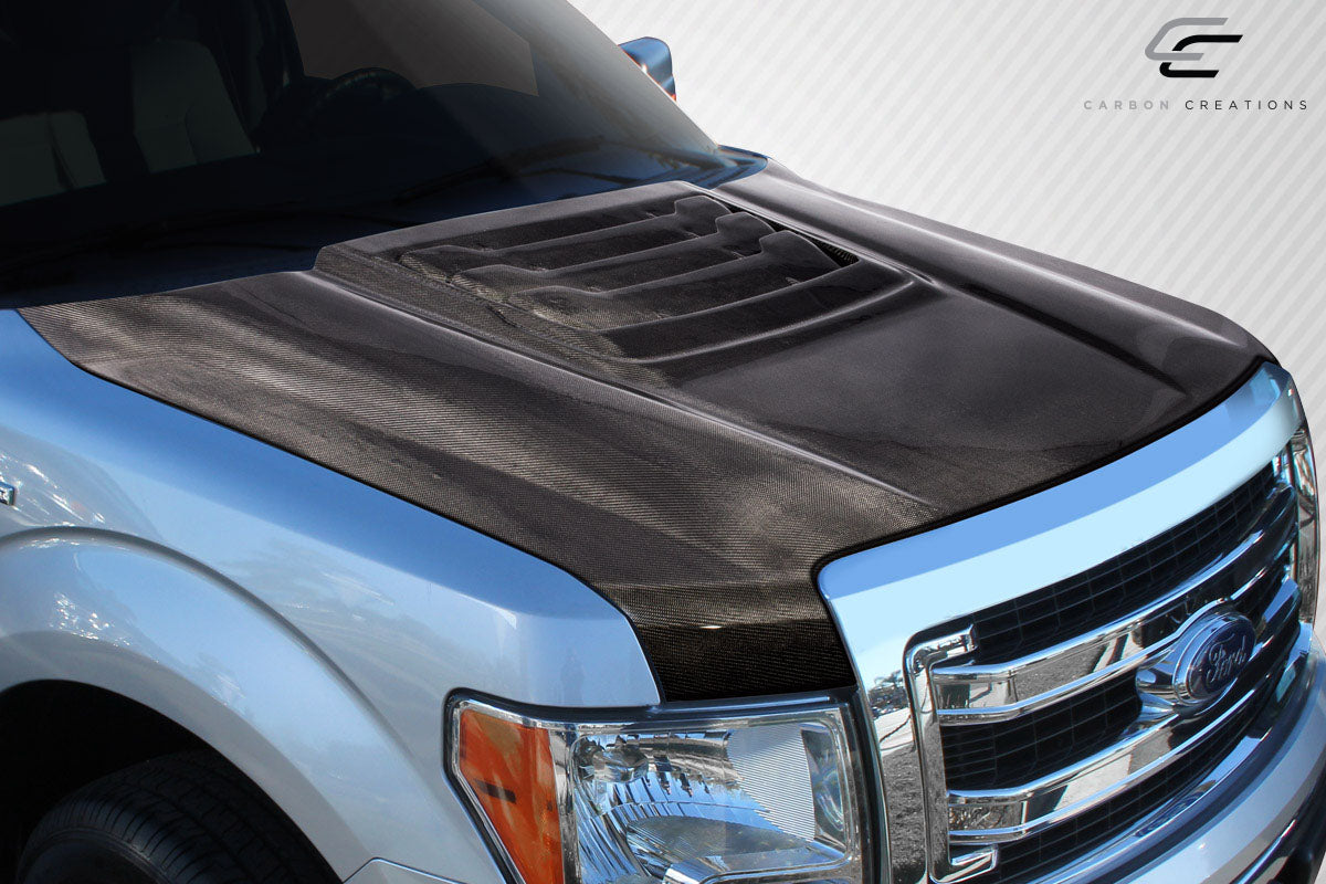 2009-2014 Ford F150 Carbon Creations Raptor Look Carbon Fiber Hood