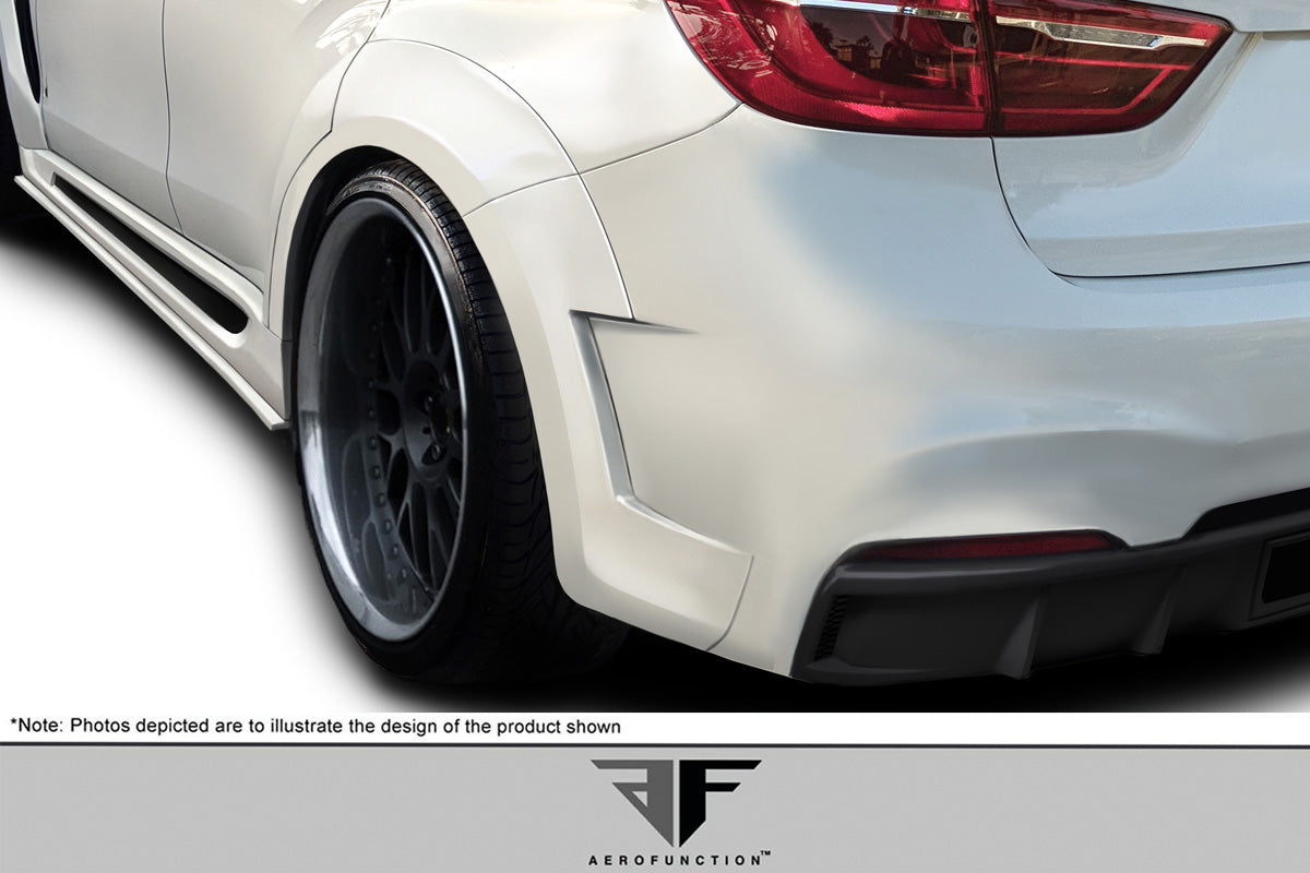 2015-2019 BMW X6 F16 / X6M F86 AF-1 Rear Fender Flares ( PU-RIM ) - 6 Piece (S)