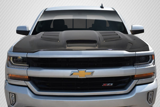 2016-2018 Chevrolet Silverado Carbon Creations Viper Carbon Fiber Hood