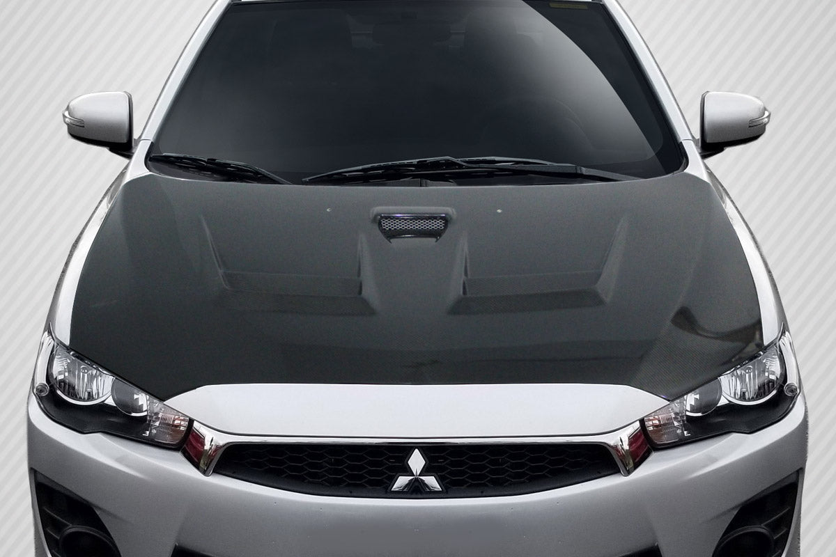 2008-2017 Mitsubishi Lancer Carbon Creations D Spec Carbon Fiber Hood