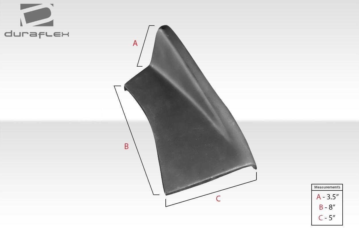 Universal Duraflex Adjustable Front Splitter - 3 Piece