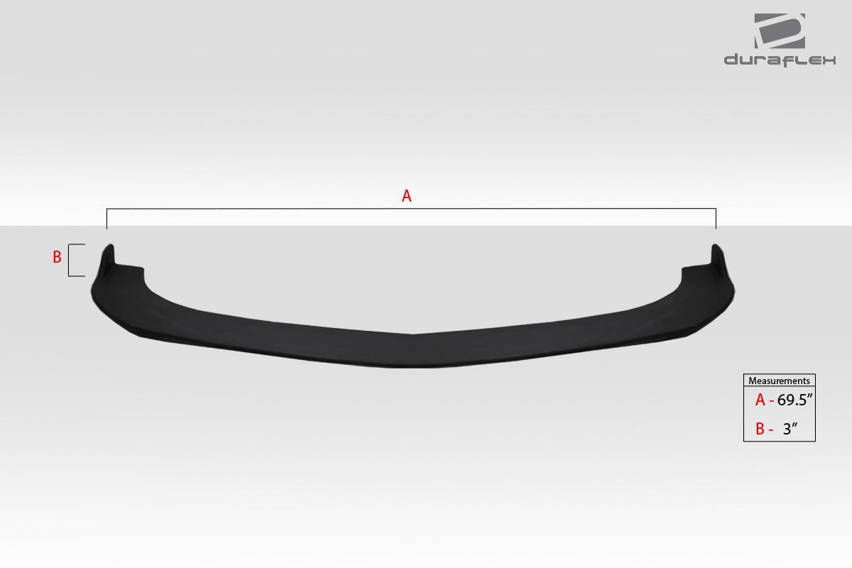 Universal Duraflex Type 4 Front Lip Splitter - 1 Piece
