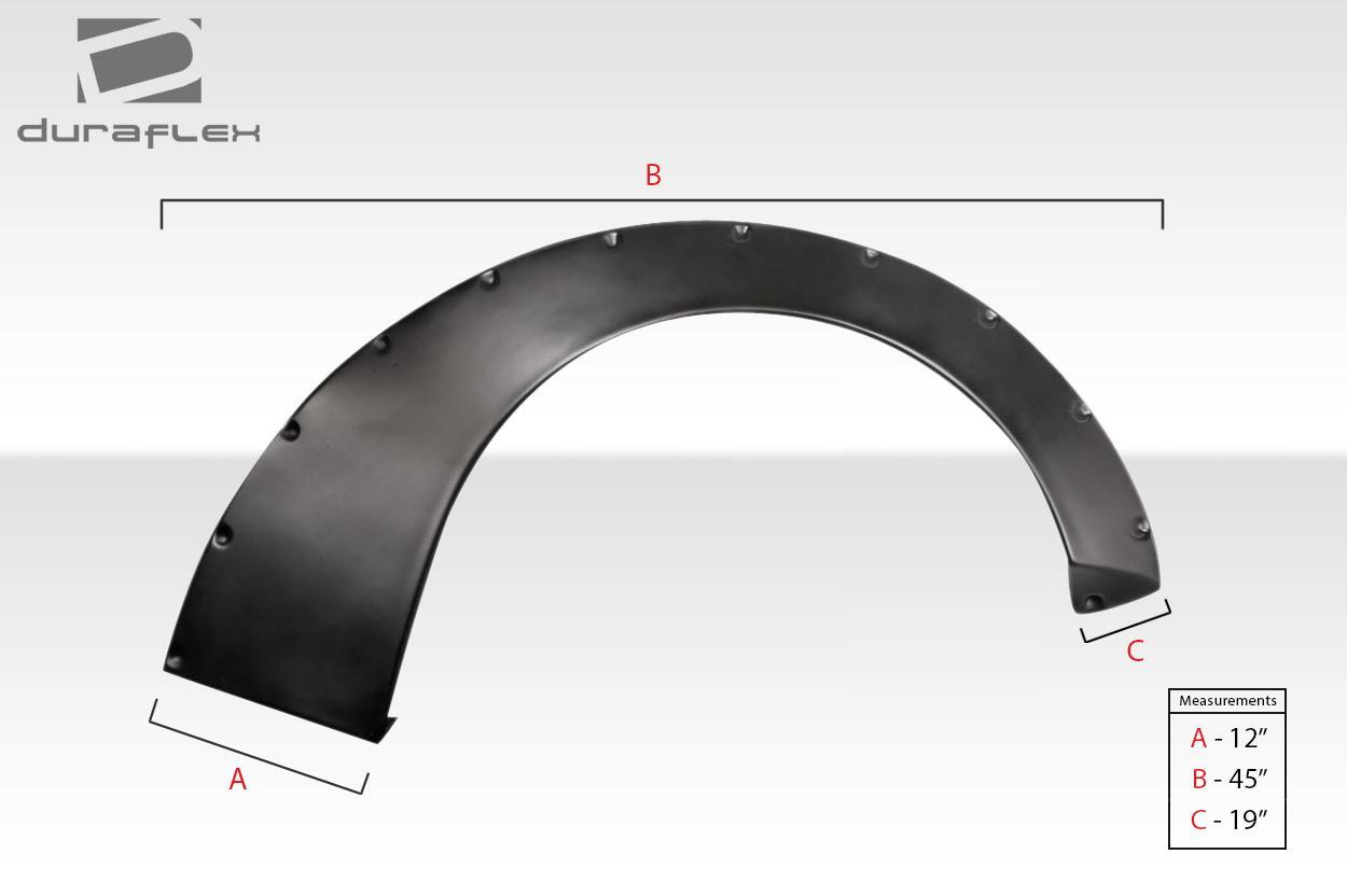 Universal Duraflex Slider V2 4.7" Fender Flares - 2 piece