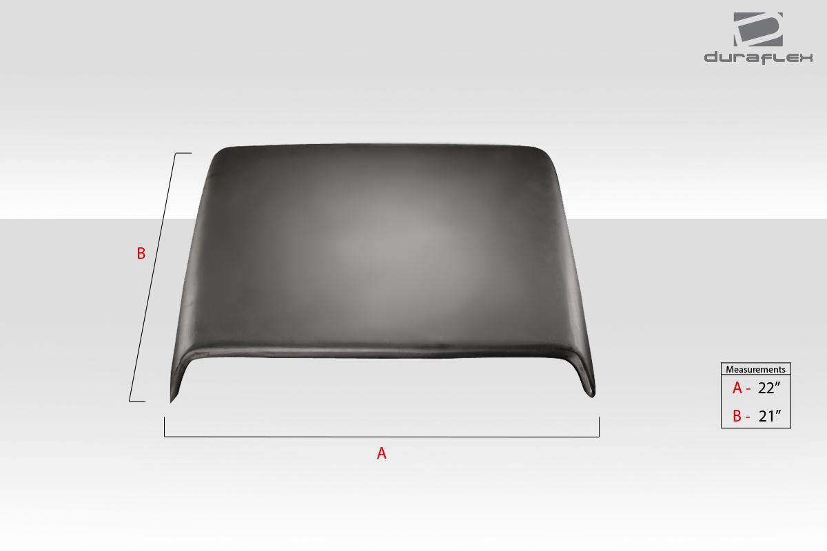 Universal Duraflex Ram Air Type 8 Hood Scoop - 1 Piece