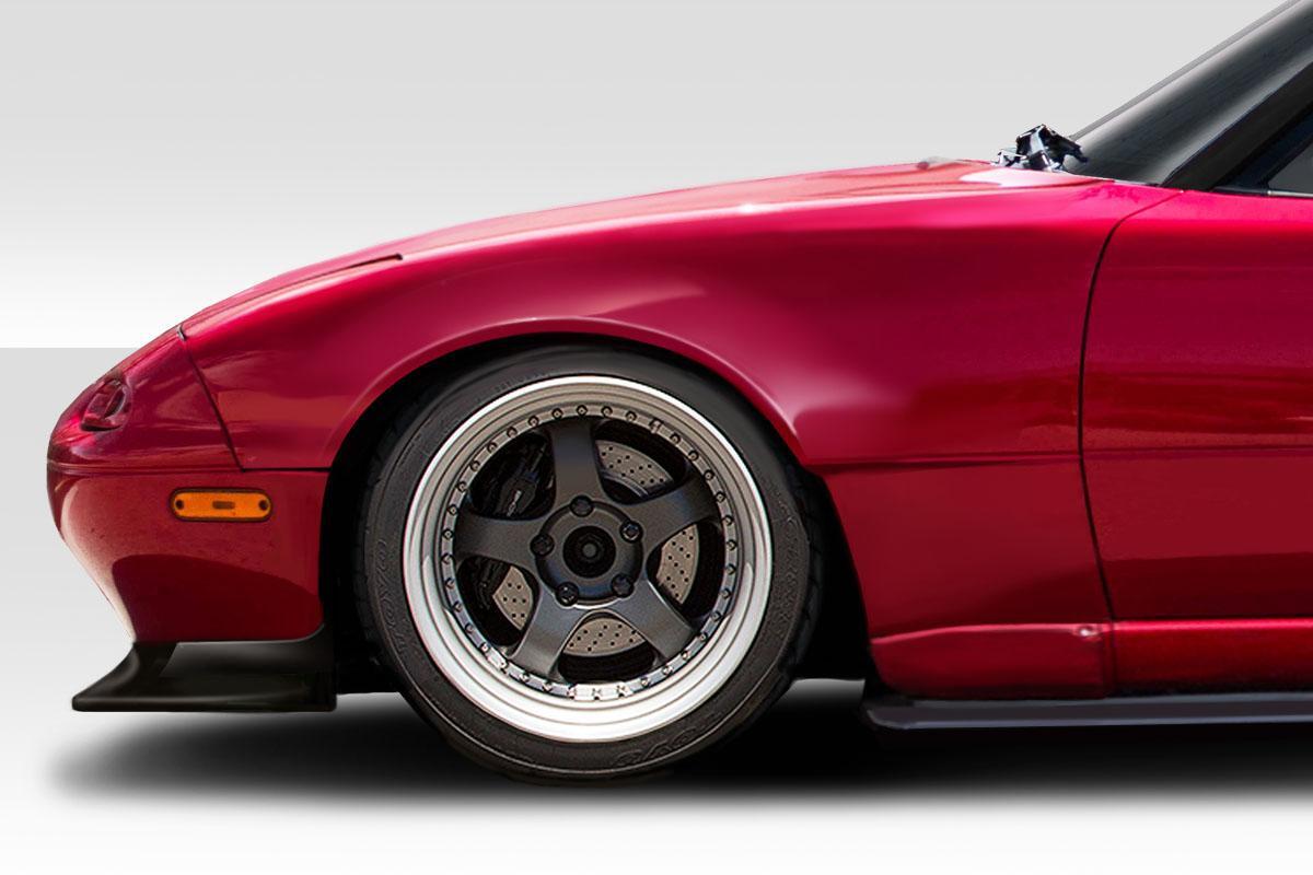 Duraflex aftermarket fender for 1990-1997 Mazda Miata, lightweight durable exterior body part with a sleek design