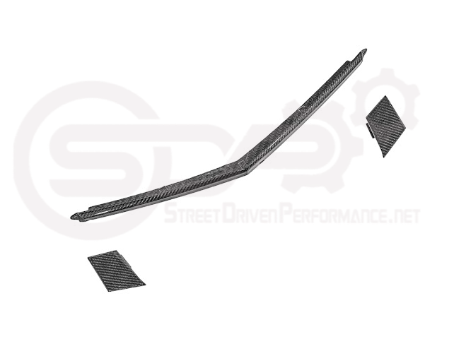 2023-Up Corvette C8 Z06 | Factory Style CARBON FIBER Front Grille License Holder Tow Trim