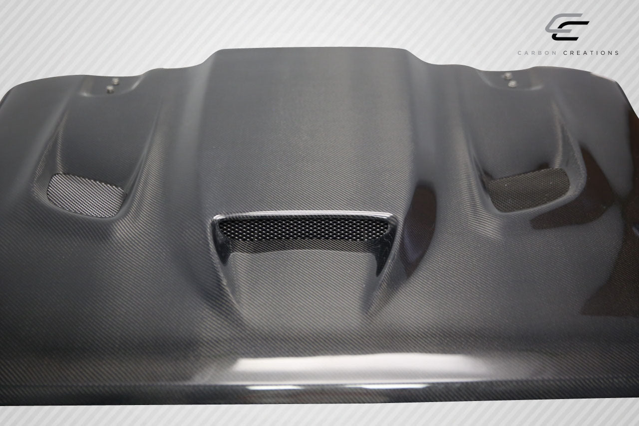 2018-2025 Jeep Wrangler JL Gladiator JT Carbon Creations Hellcat Look Hood - 1 piece