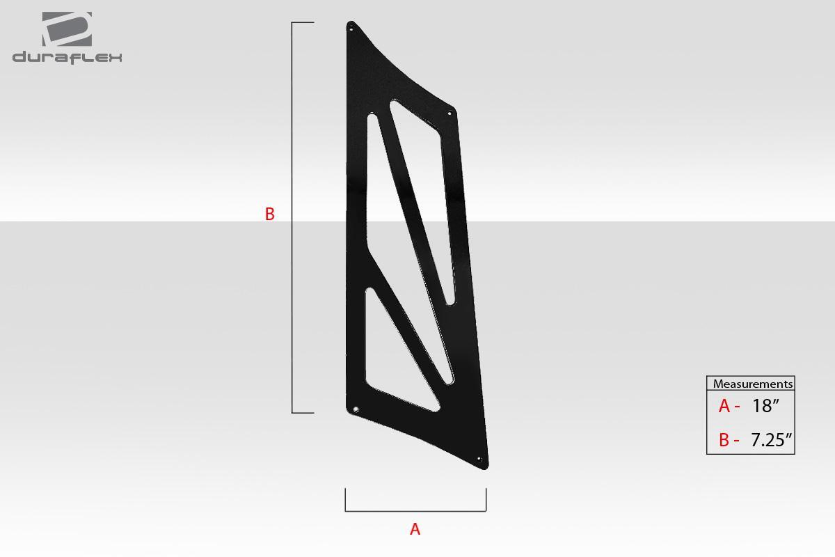 Universal 80" Duraflex VRX V2 Tall Wing Complete Kit - 9 Piece