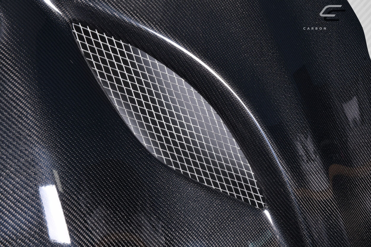 2011-2022 Jeep Grand Cherokee Carbon Creations Hellcat Look Hood - 1 Piece