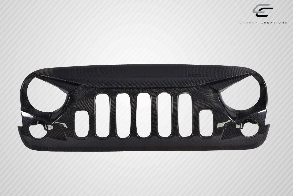 2007-2018 Jeep Wrangler Carbon Creations Predator Grille - 1 Piece (S)