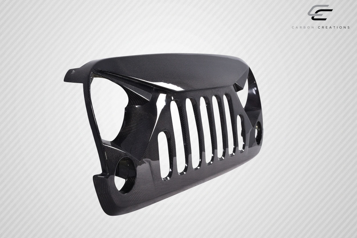 2007-2018 Jeep Wrangler Carbon Creations Predator Grille - 1 Piece