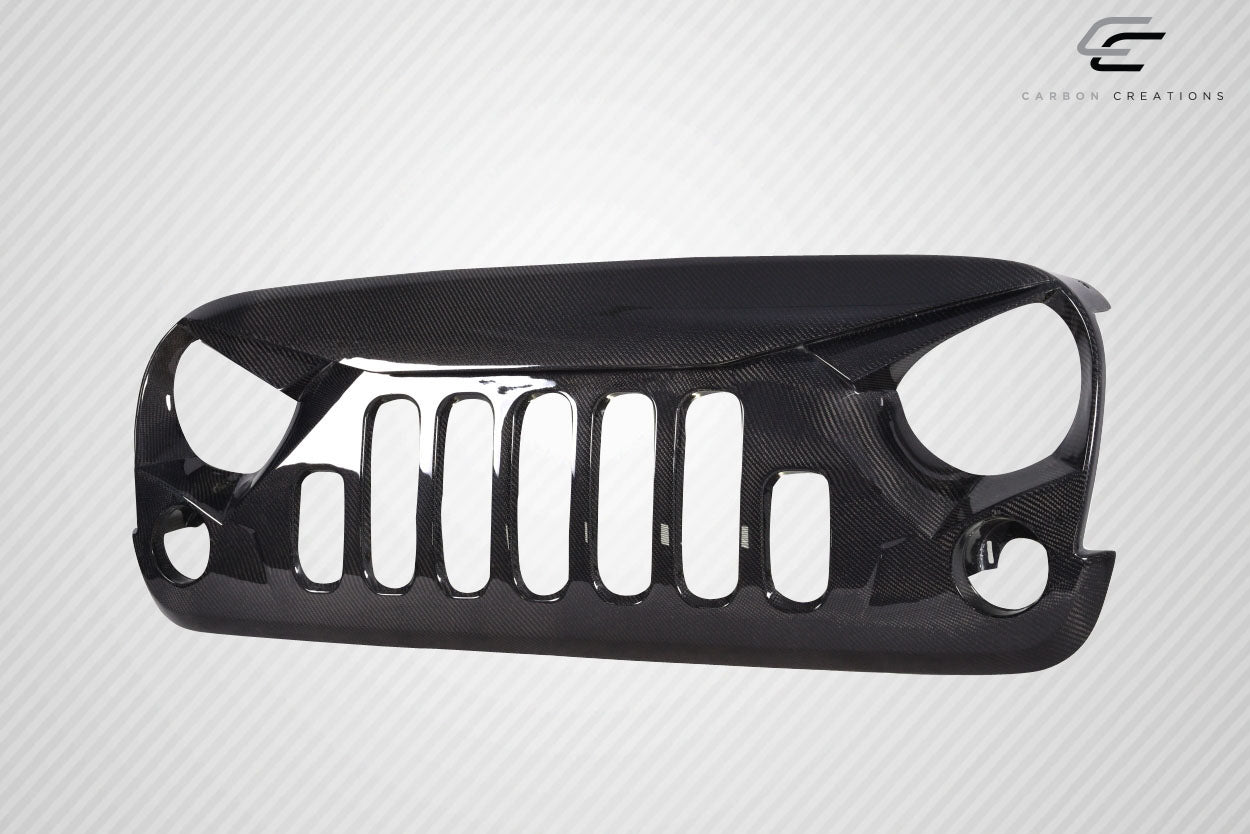 2007-2018 Jeep Wrangler Carbon Creations Predator Grille - 1 Piece