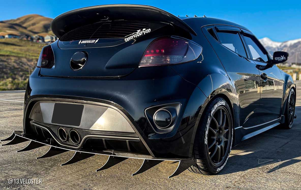 2012-2017 Hyundai Veloster Turbo Duraflex D1 Rear Wing Spoiler - 1 Piece