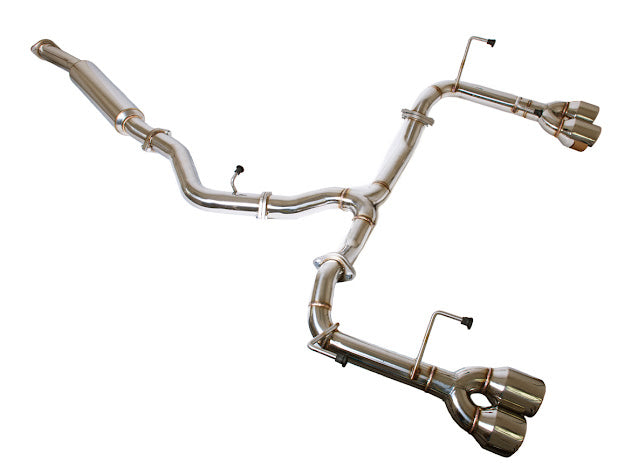 2015-2021 SUBARU WRX STI | MUFFLER DELETE QUAD TIPS CAT-BACK EXHAUST WITH CHROME TIPS