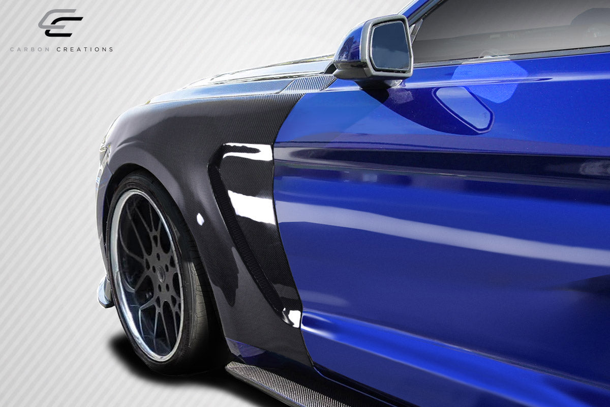 2015-2017 Ford Mustang Carbon Creations GT350 Look Fenders - 2 Piece