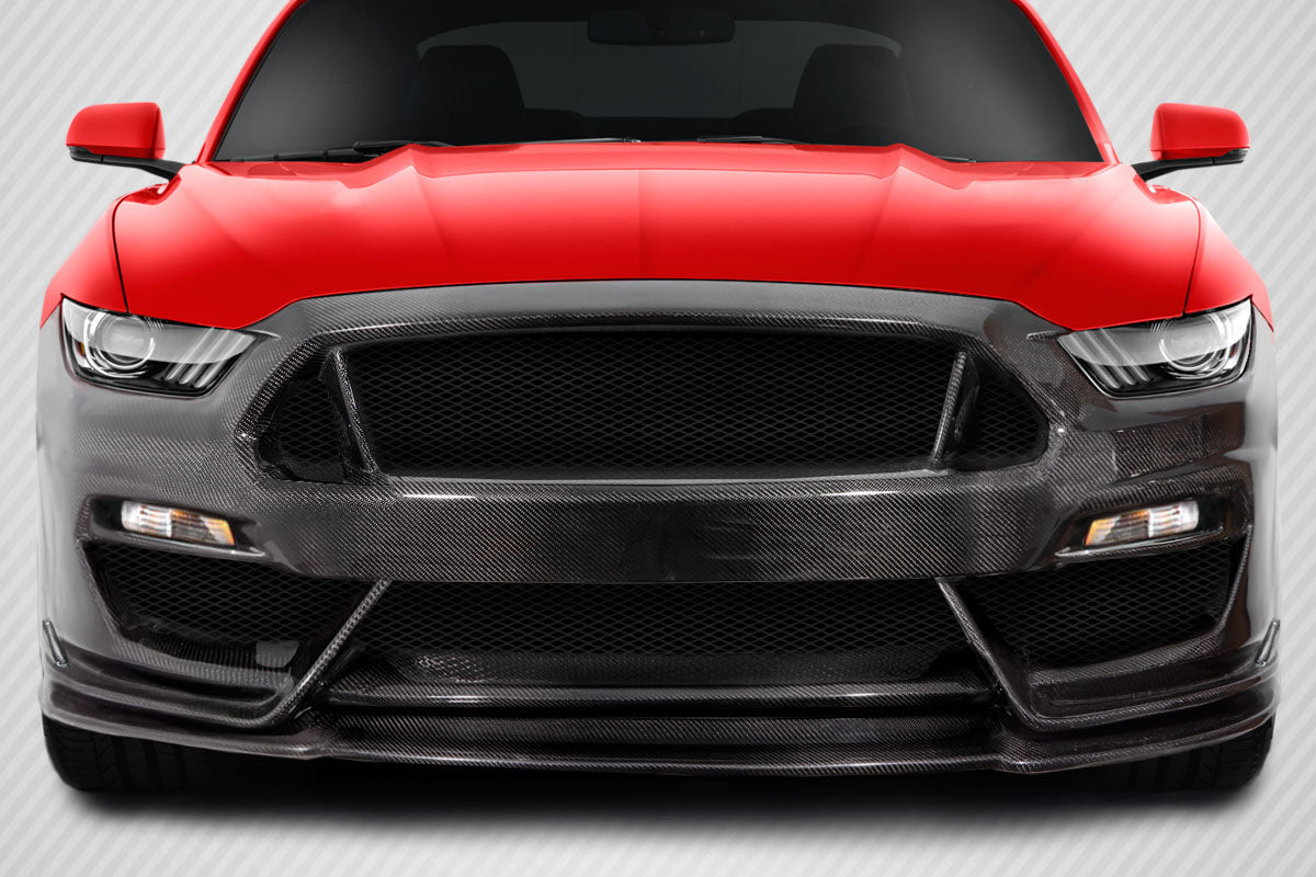 2015-2017 Ford Mustang Carbon Creations GT350 Look Carbon Fiber Front Bumper