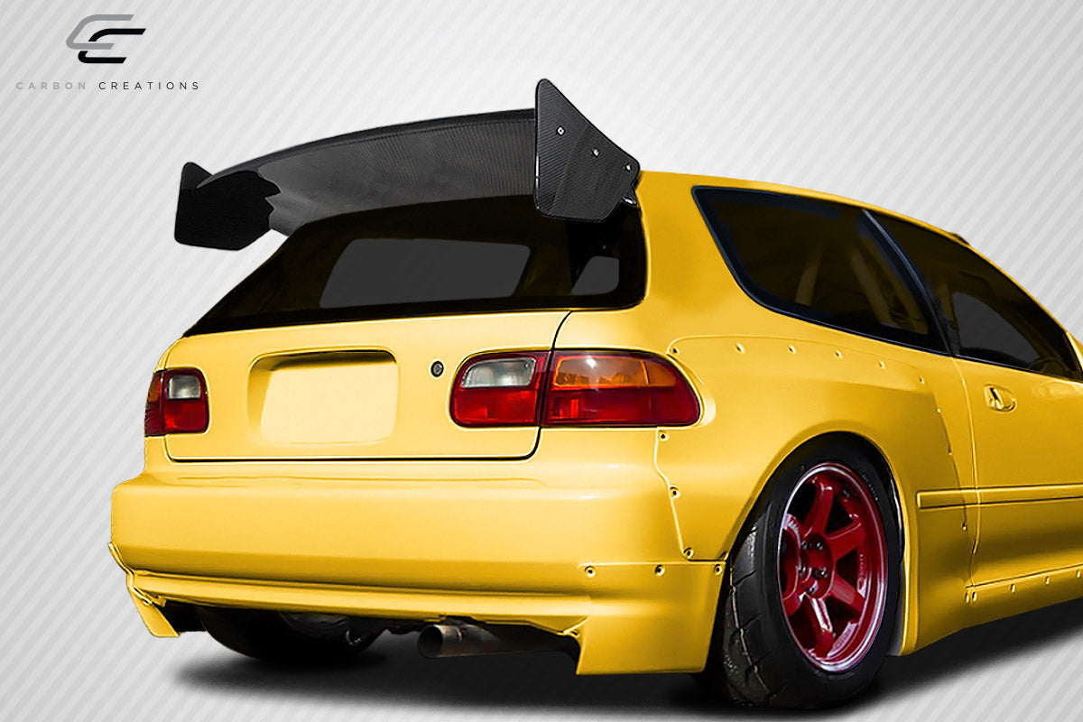 1992-1995 Honda Civic HB Carbon Creations RBS Wing Spoiler - 3 piece (S)