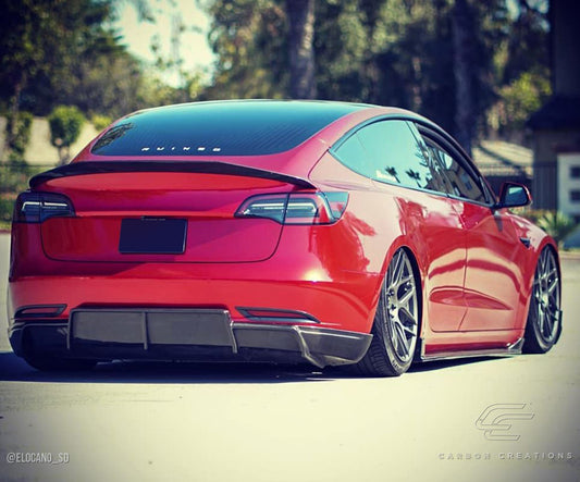 2018-2023 Tesla Model 3 Carbon Creations GT Concept Rear Diffuser - 1 Piece
