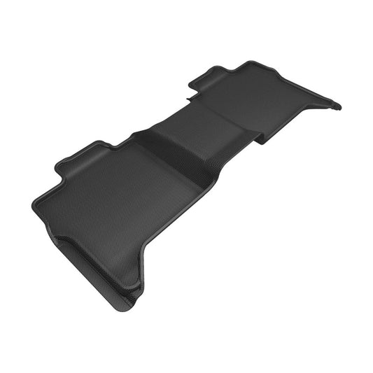 Black 3D MAXpider 2022+ Toyota Tundra Crew Max second row rubber floor liner with textured surface and custom fit.