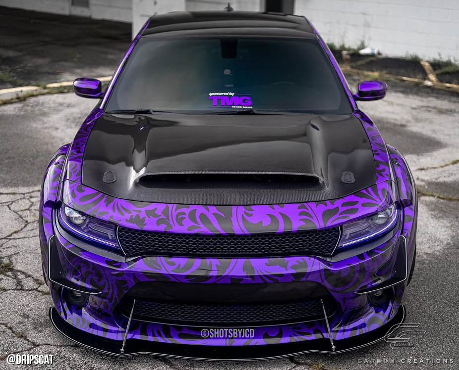2015-2023 Dodge Charger Carbon Creations Demon Look Hood - 1 Piece