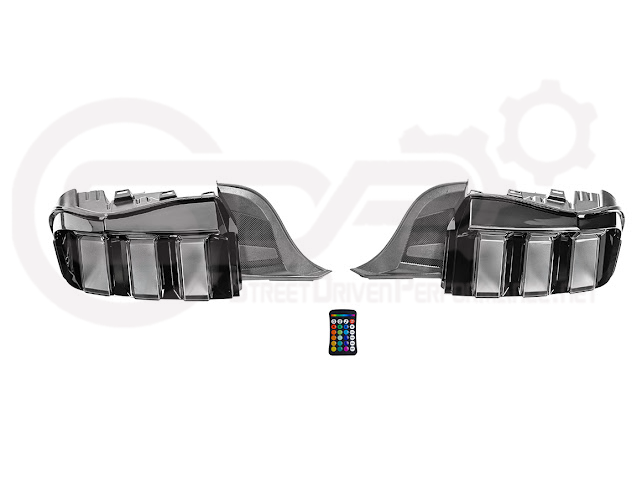 2024-Up Ford Mustang S650 | EURO RGB Sequential Signal LED XB Rear Taillights Pair (Clear or Smoke Lenses)