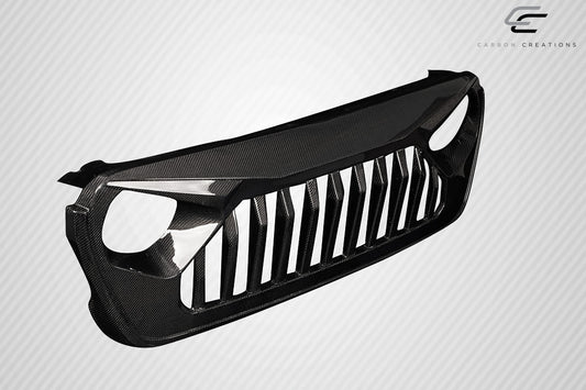 2019-2023 Jeep Wrangler JL Gladiator JT Carbon Creations Predator Grille - 1 Piece