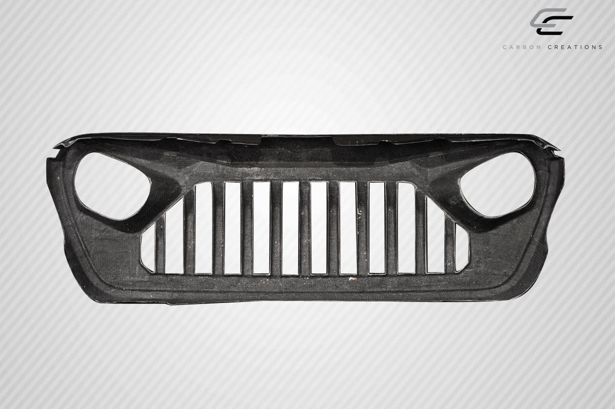 2018-2025 Jeep Wrangler JL Gladiator JT Carbon Creations Predator Grille - 1 Piece