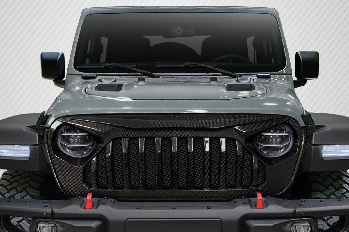2018-2025 Jeep Wrangler Carbon Creations Predator Carbon Fiber Grille