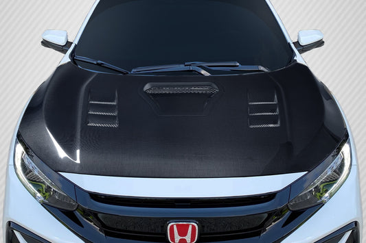 2016-2021 Honda Civic Carbon Creations TS 1 Carbon Fiber Hood