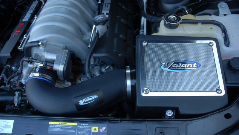 Volant cold air intake system for Dodge Magnum, Charger, 300 SRT8 6.1 V8 engine, with closed box design.