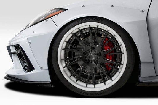 2020-2023 Chevrolet Corvette C8 Duraflex Gran Veloce Wide Body Front Fender Flares - 4 Piece