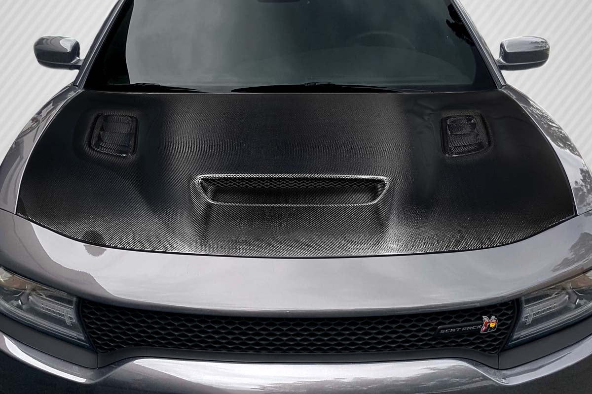 2015-2023 Dodge Charger Carbon Creations Hellcat Redeye Look Carbon Fiber Hood