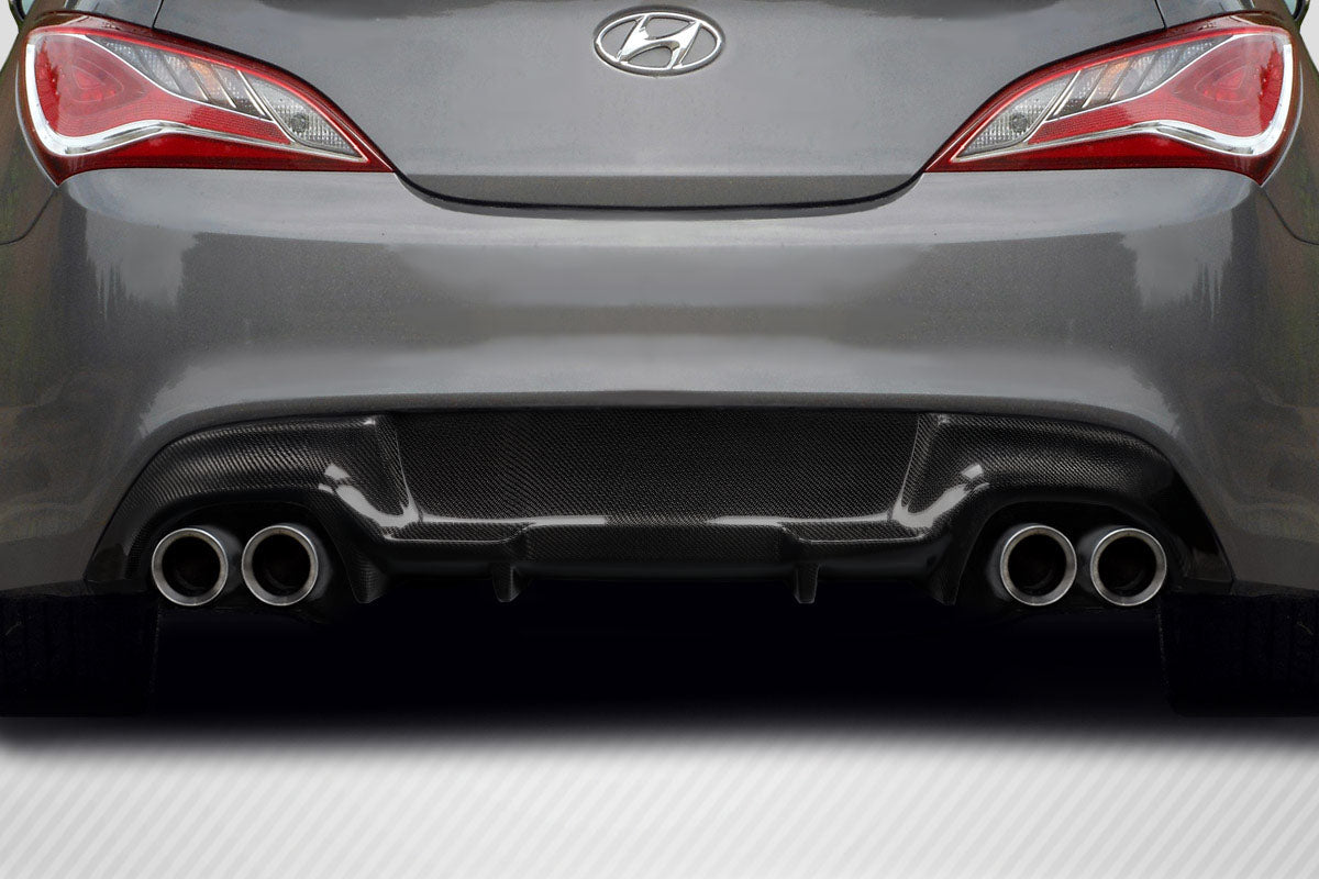 2010-2016 Hyundai Genesis Carbon Creations Twins Carbon Fiber Rear Lip