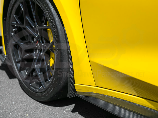 2023-UP CORVETTE C8 E-RAY, Z06, & ZR1 | FACTORY EXTENDED XL VERSION 2 FRONT & REAR MUD FLAPS SPLASH GUARD PAIR