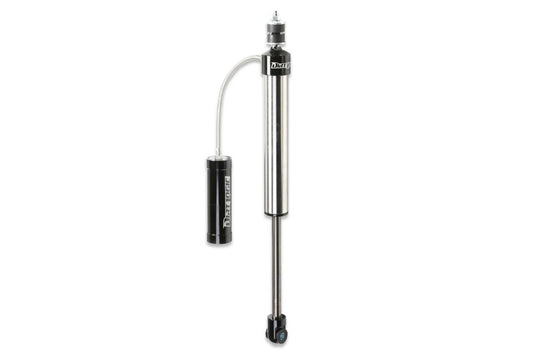 Fabtech Front Dirt Logic 2.25 Reservoir Shock Absorber for off-road vehicles, showing the black shock with mounting hardware.