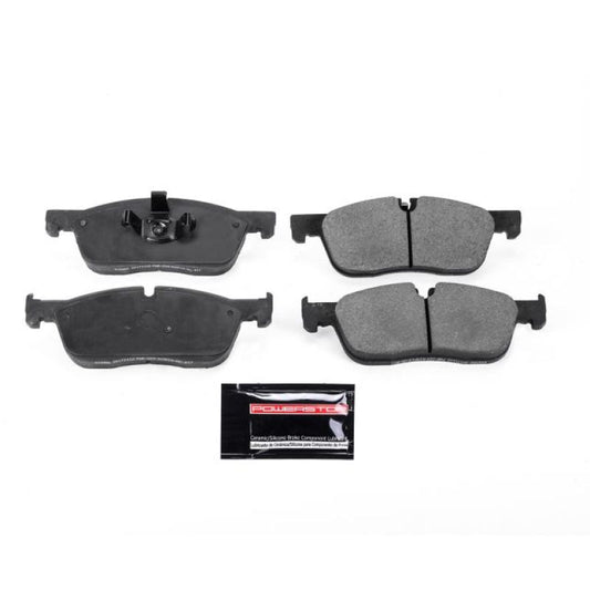 PowerStop Z23 Evolution Sport front brake pads with hardware for 2017-2019 Jaguar F-Pace, high-performance braking components