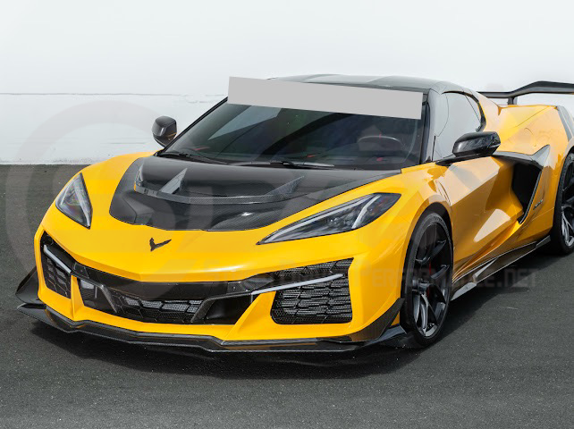 2023+ CHEVROLET CORVETTE C8 E-RAY & Z06 | FACTORY OEM STYLE GLOSSY BLACK FRONT RADIATOR MESH GRILLE GUARD