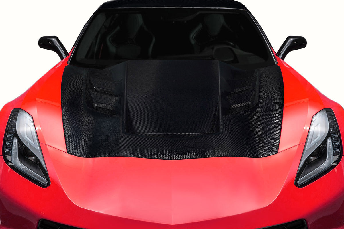 2014-2019 Chevrolet Corvette C7 Carbon Creations Eagle Eye Hood - 1 Piece