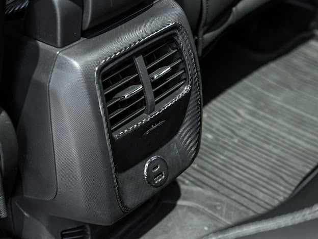 2021-Up Ford Mustang Mach-E |INTERIOR Carbon Fiber Rear AC Outlet Panel Cover