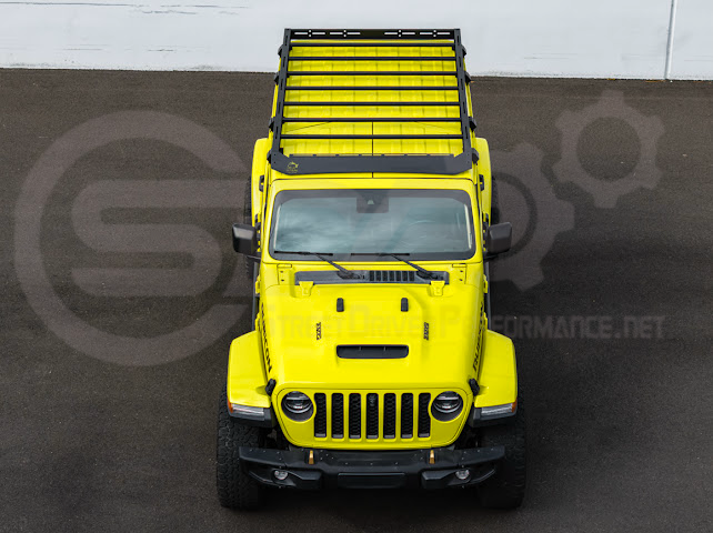 2018-UP JEEP WRANGLER JL & 2020-PRESENT JEEP GLADIATOR JT | CARBON STEEL BLACK TOP ROOF CARGO RACK (FULL & HALF LENGTH)