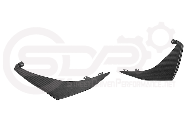 2023-UP CORVETTE C8 Z06, E-RAY, ZR1 | Z07 PERFORMANCE PACKAGE CARBON FIBER FRONT BUMPER SIDE CANARDS DRIVE PLANES PAIR