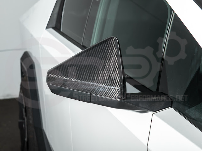 2024-Up Tesla Cybertruck | Factory Style Carbon Fiber Side Mirror Covers Pair