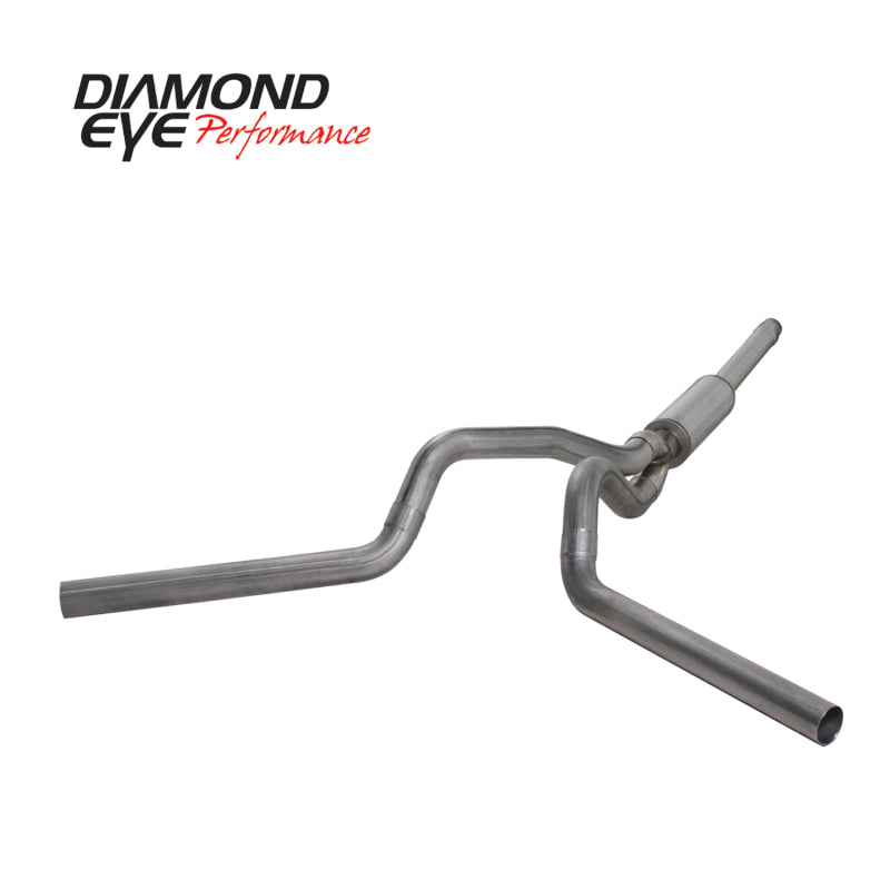 Diamond Eye Performance Catback exhaust system for 94-97 Ford F250/F350 7.3L PowerStroke with dual stainless steel pipes.