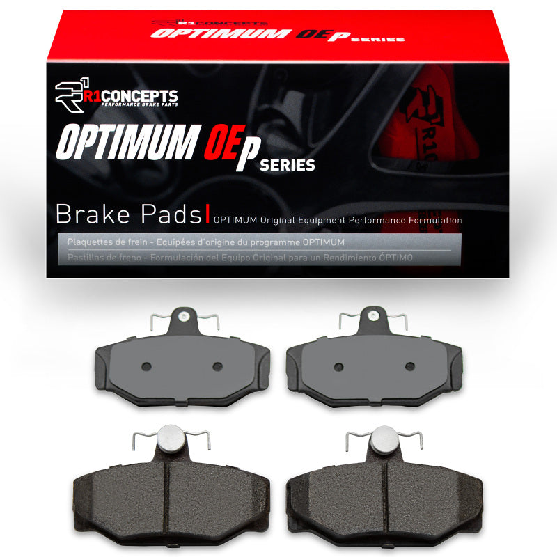 R1 Concepts Volvo 740 rear brake pads, OE R1 88-00 model, high-performance brake pads for reliable vehicle braking.